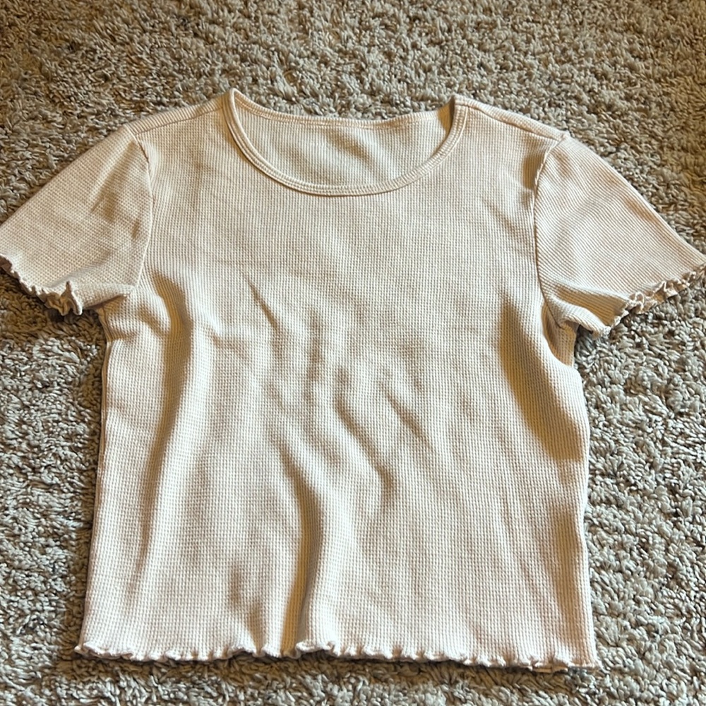 Womens American Eagle outfitters pink baby tee size small